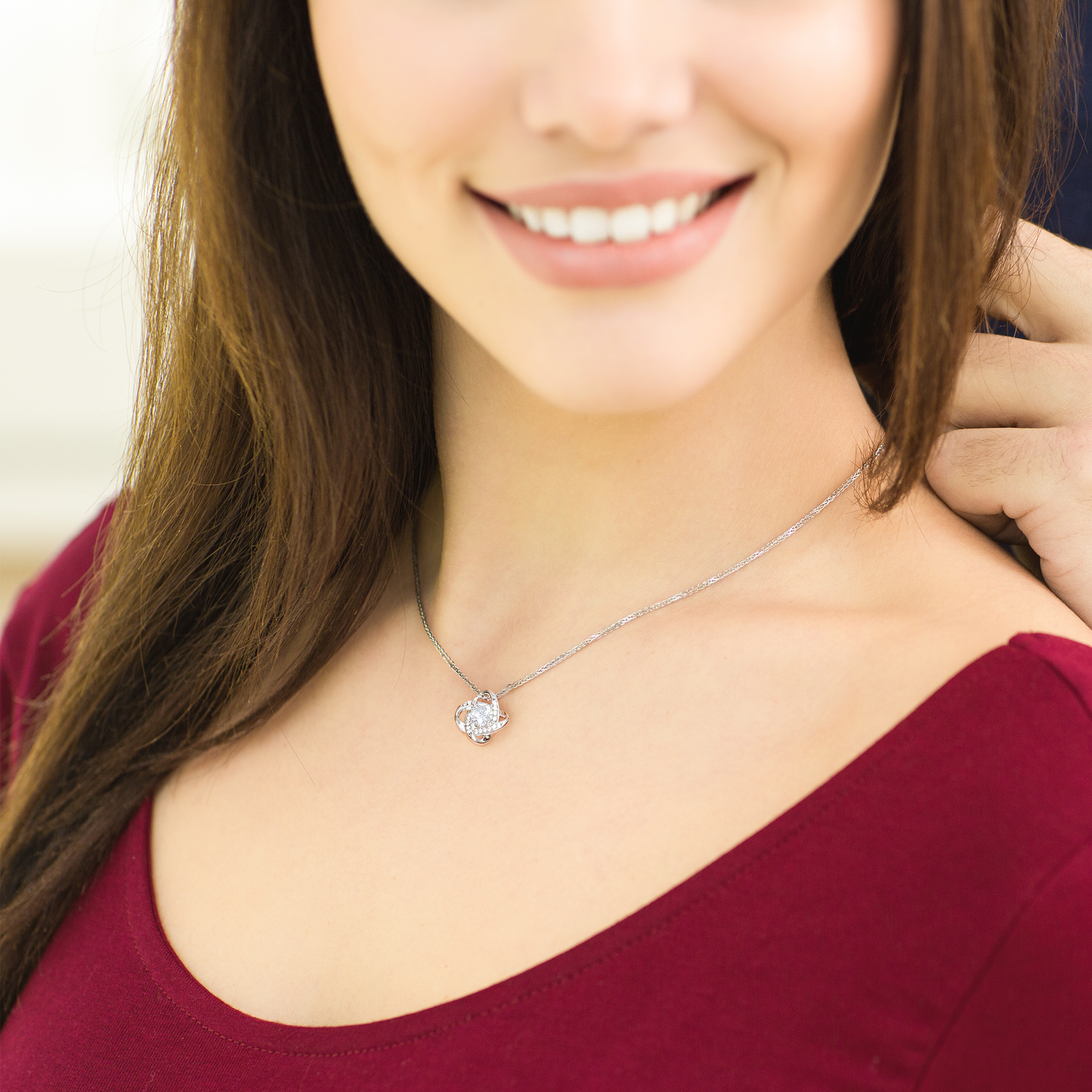 To My Mom Necklace Gift - Love Knot #e134 - Image 3