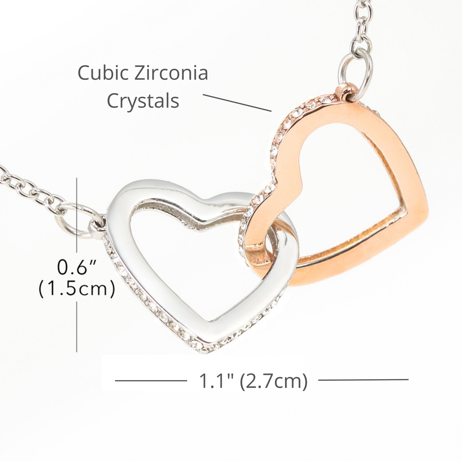 To My Daughter Gift From Dad - Interlocking Hearts #e121 - Image 11