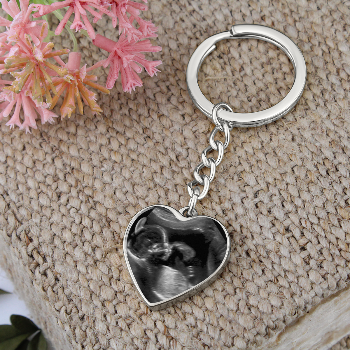Custom New Grandma Baby Shower Gift - I can hear you say you love me - Engraving Keychain #e208 - Image 6