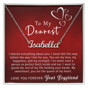 Custom Name Necklace - Personalized Message Card Jewelry- Jewelry Inns