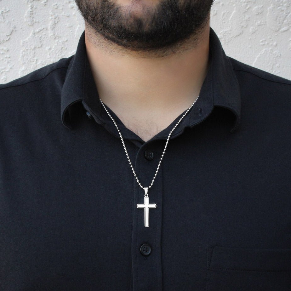 To My Husband Personalized Cross Necklace Military style Gift - Generous Selfless Love #e210a - Image 7