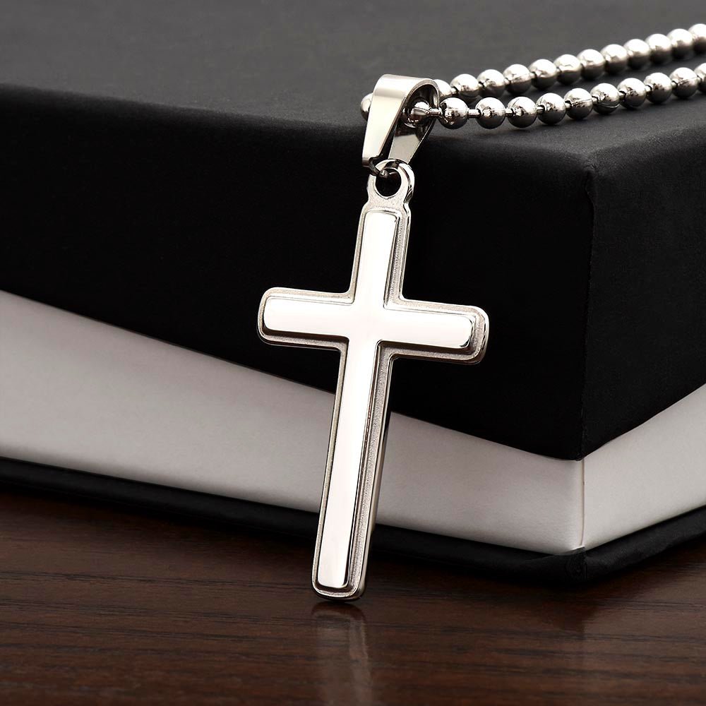 To My Husband Personalized Cross Necklace Military style Gift - Generous Selfless Love #e210a - Image 8