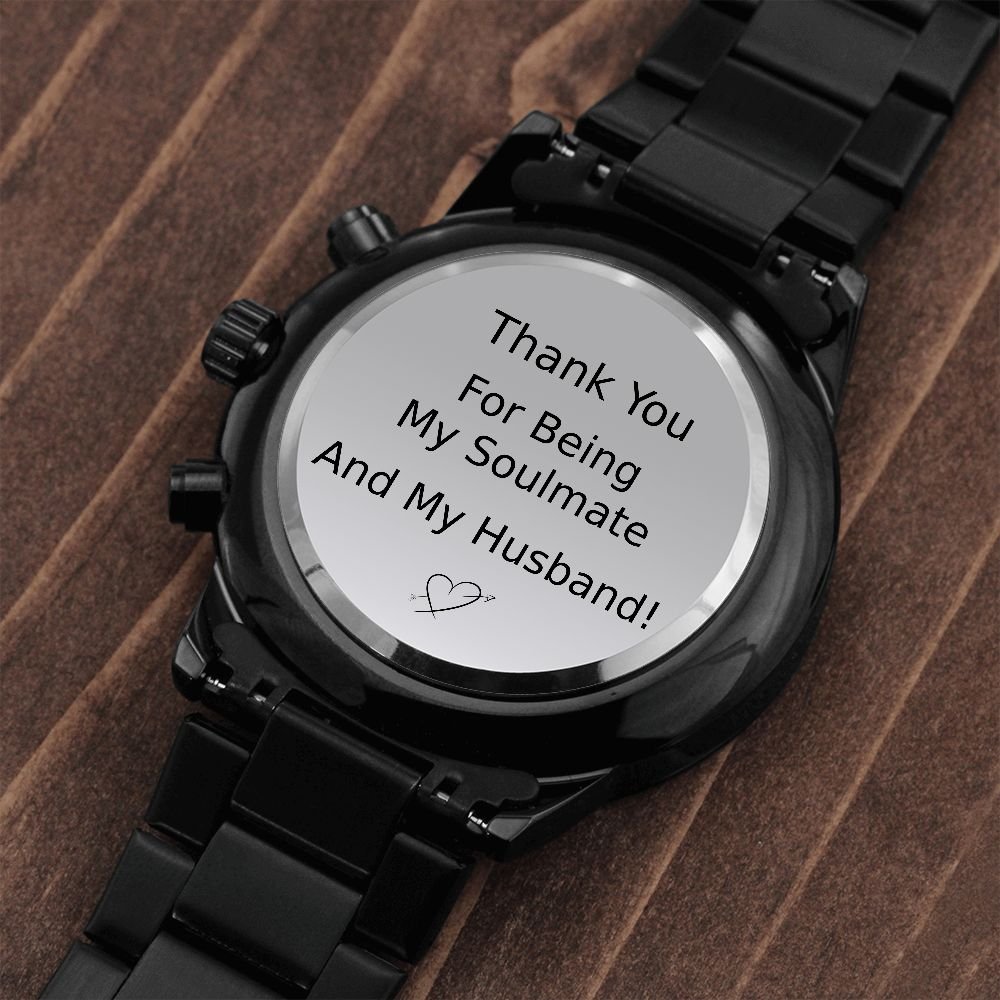 Personalized To My Husband Chronograph Watch Gift - Thank You #e188 - Image 6