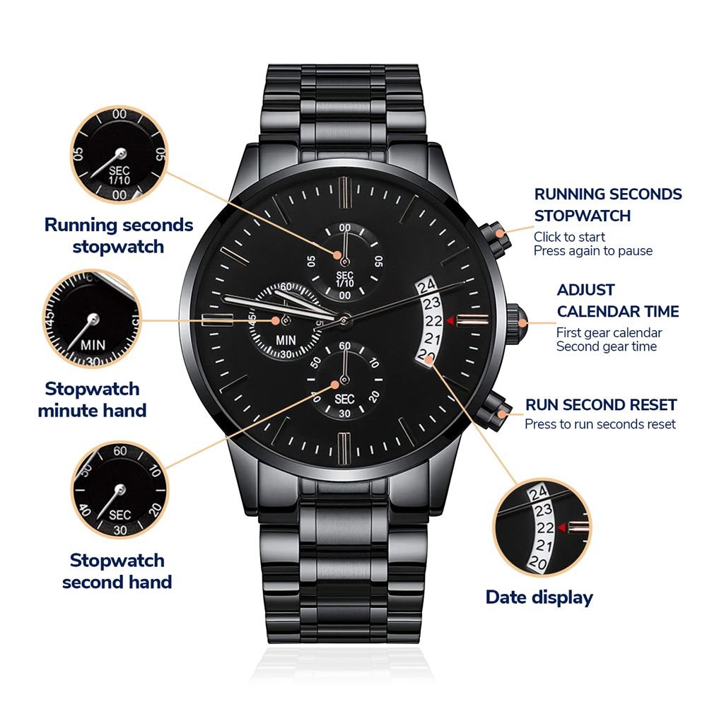 Personalized Boyfriend Chronograph Watch Gift - The sun is hot - #e186 - Image 11