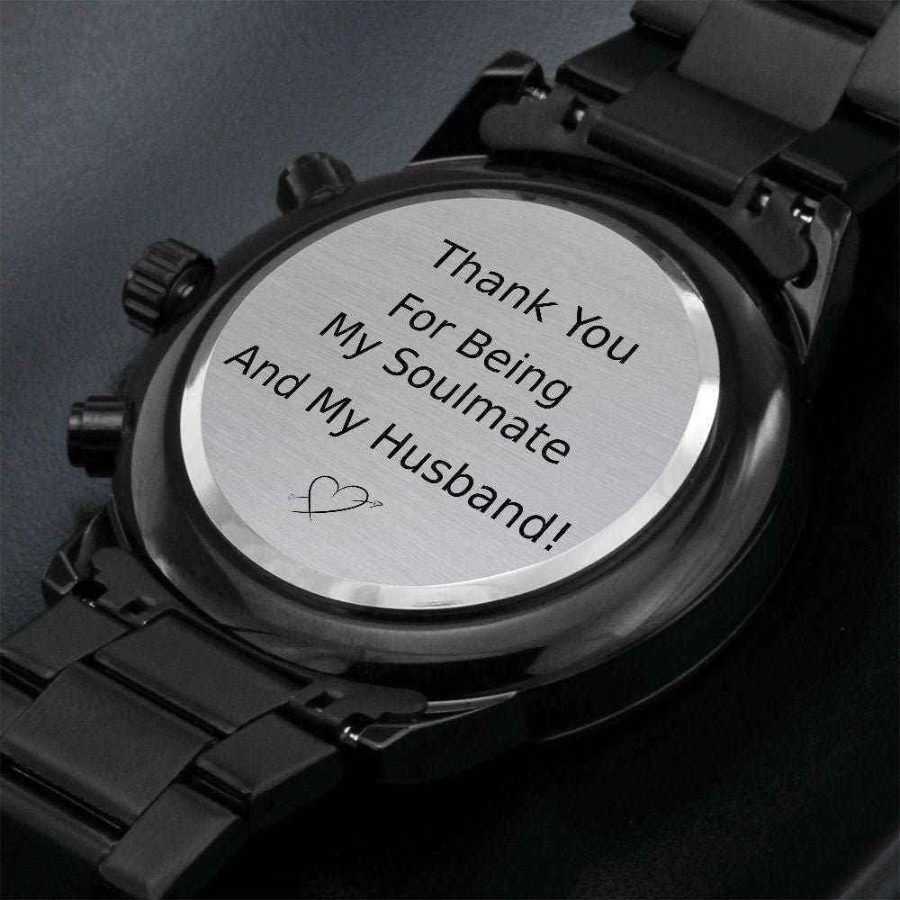 Personalized To My Husband Chronograph Watch Gift - Thank You #e188 - Image 2