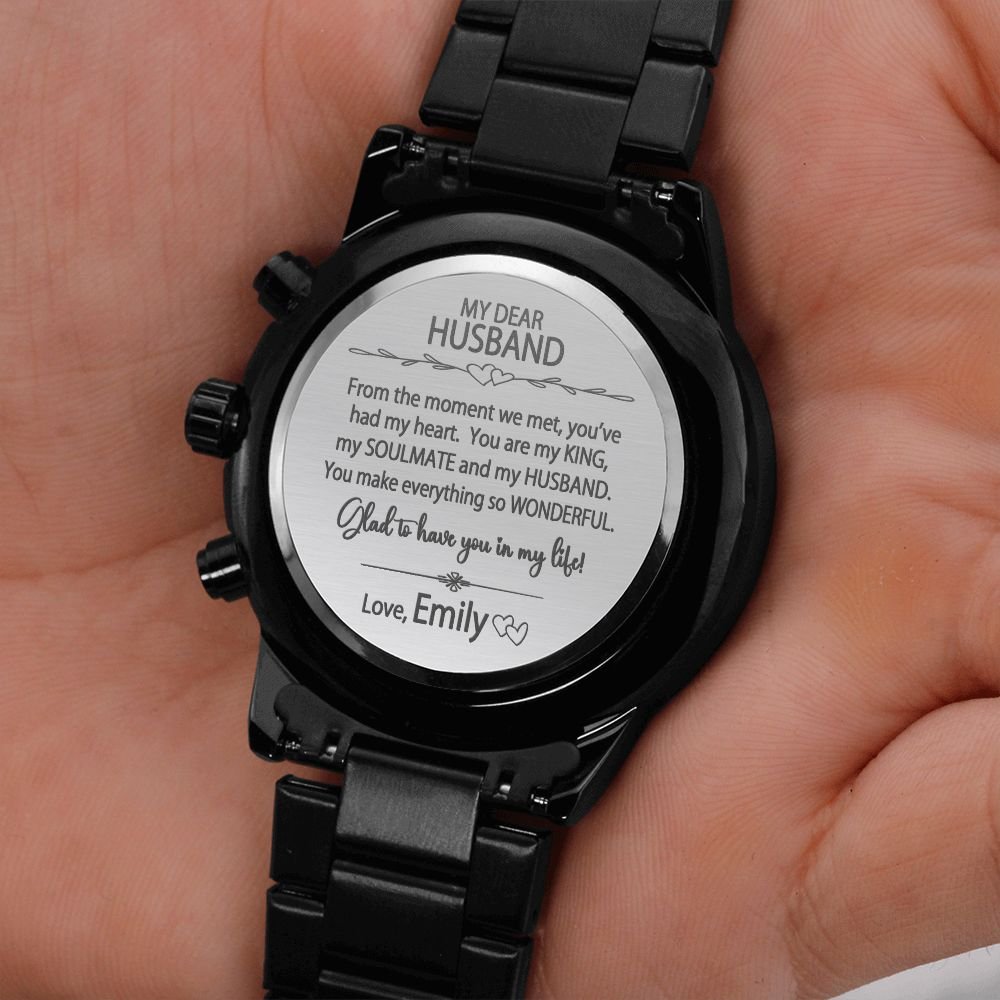 Personalized To My Husband Chronograph Watch Gift - You are my king #e204 - Image 3