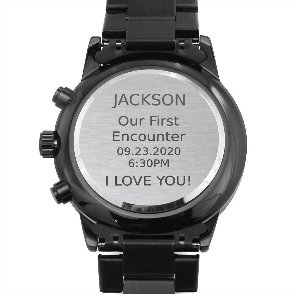Personalized Groom Watch Gift From Bride - Our First Encounter #e89 - Image 5