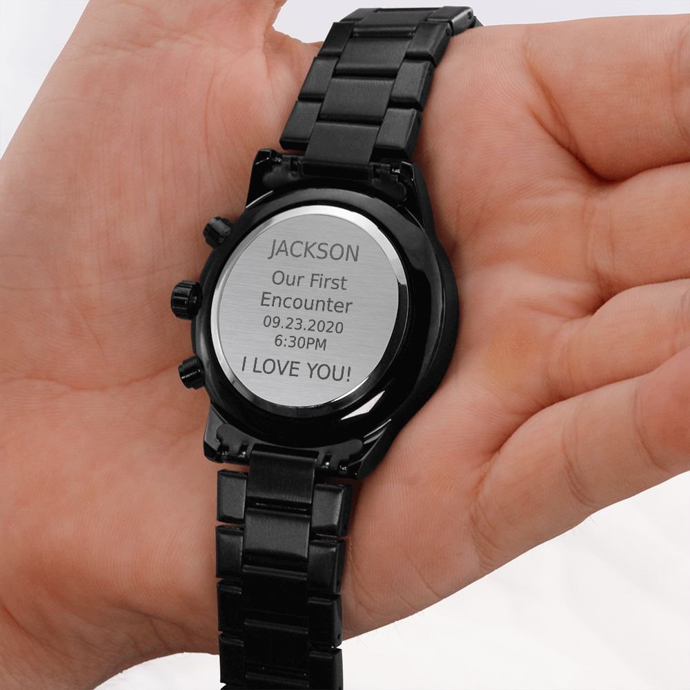 Personalized Groom Watch Gift From Bride - Our First Encounter #e89 - Image 6
