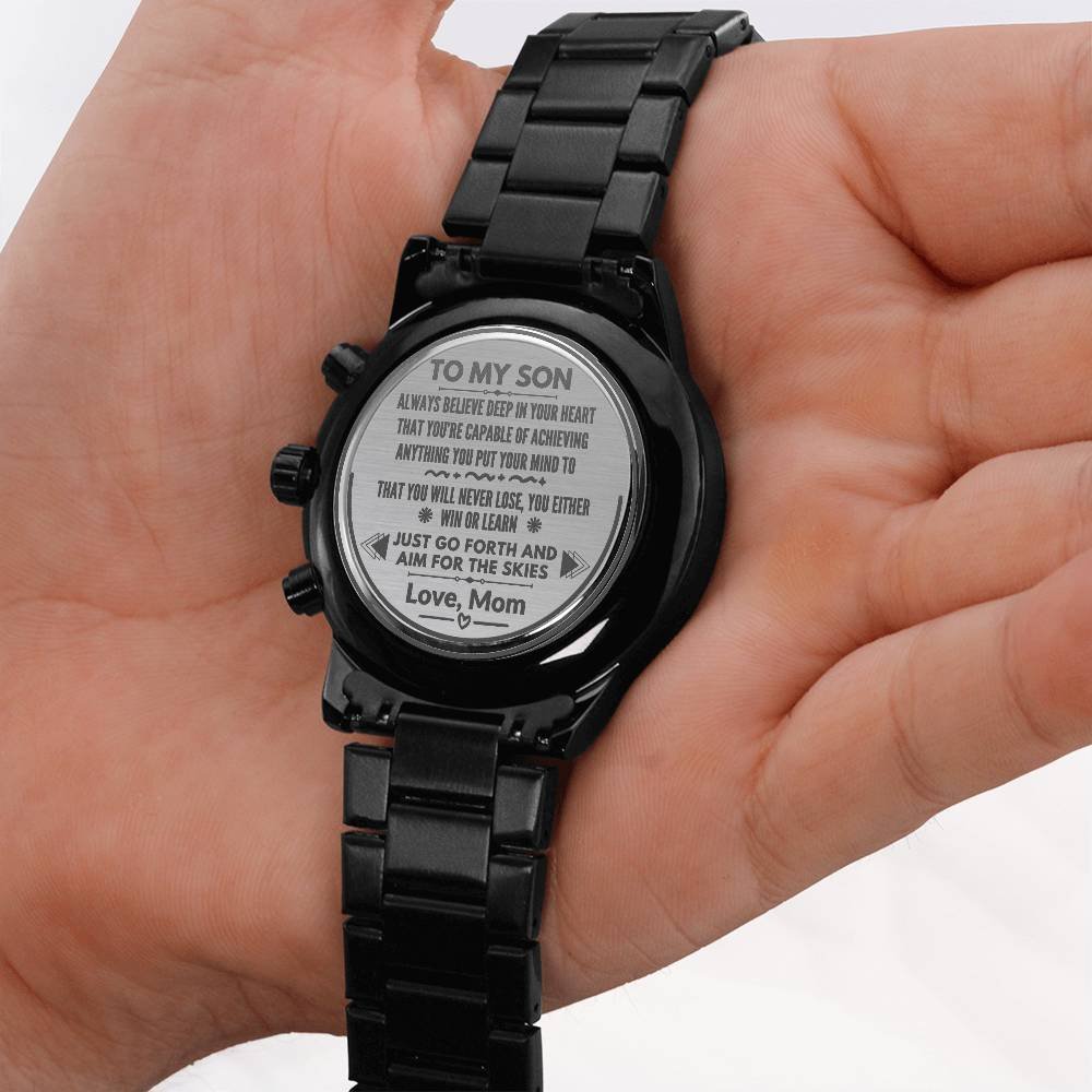 Personalized Men's Engraved Chronograph Watch For Son #e310 - Image 14