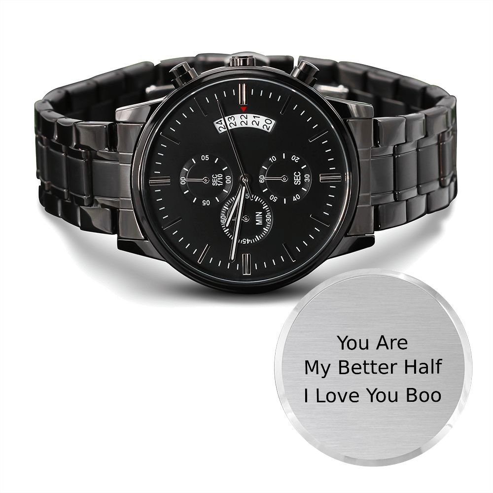 Personalized To My Husband Chronograph Watch Gift #e189od23 - Image 2