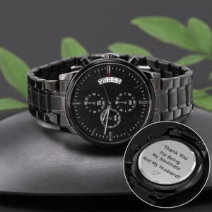 Personalized To My Husband Chronograph Watch Gift - Thank You #e188