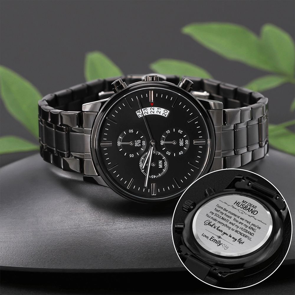 Personalized To My Husband Chronograph Watch Gift - You are my king #e204 - Image 9