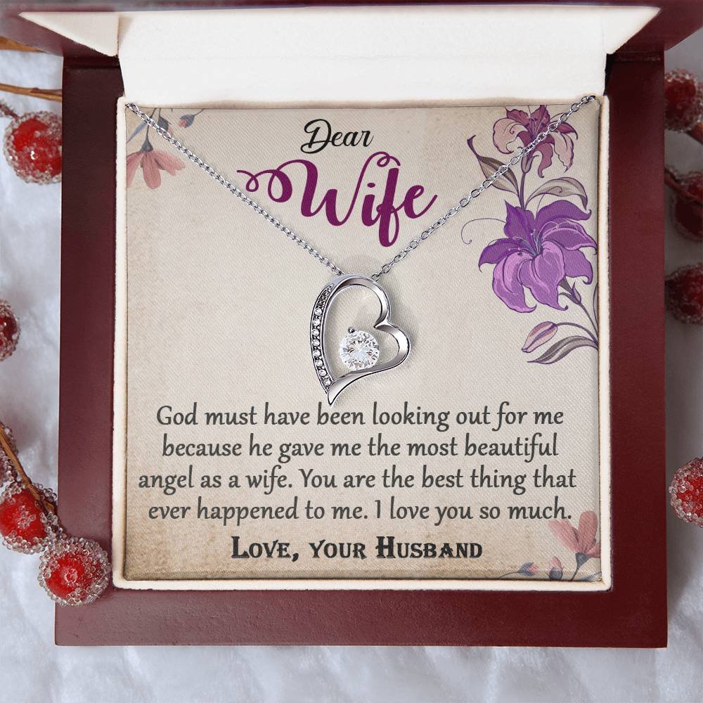 To My Wife Forever Love Necklace Jewelry Gift #e325 - Image 7