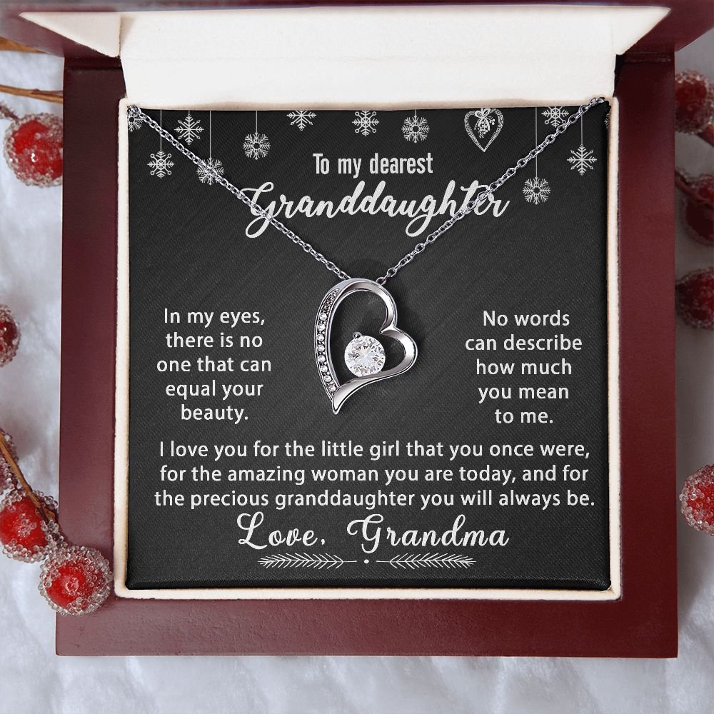 To My Granddaughter Necklace Gift - In my eyes - Forever Love #e169 - Image 7