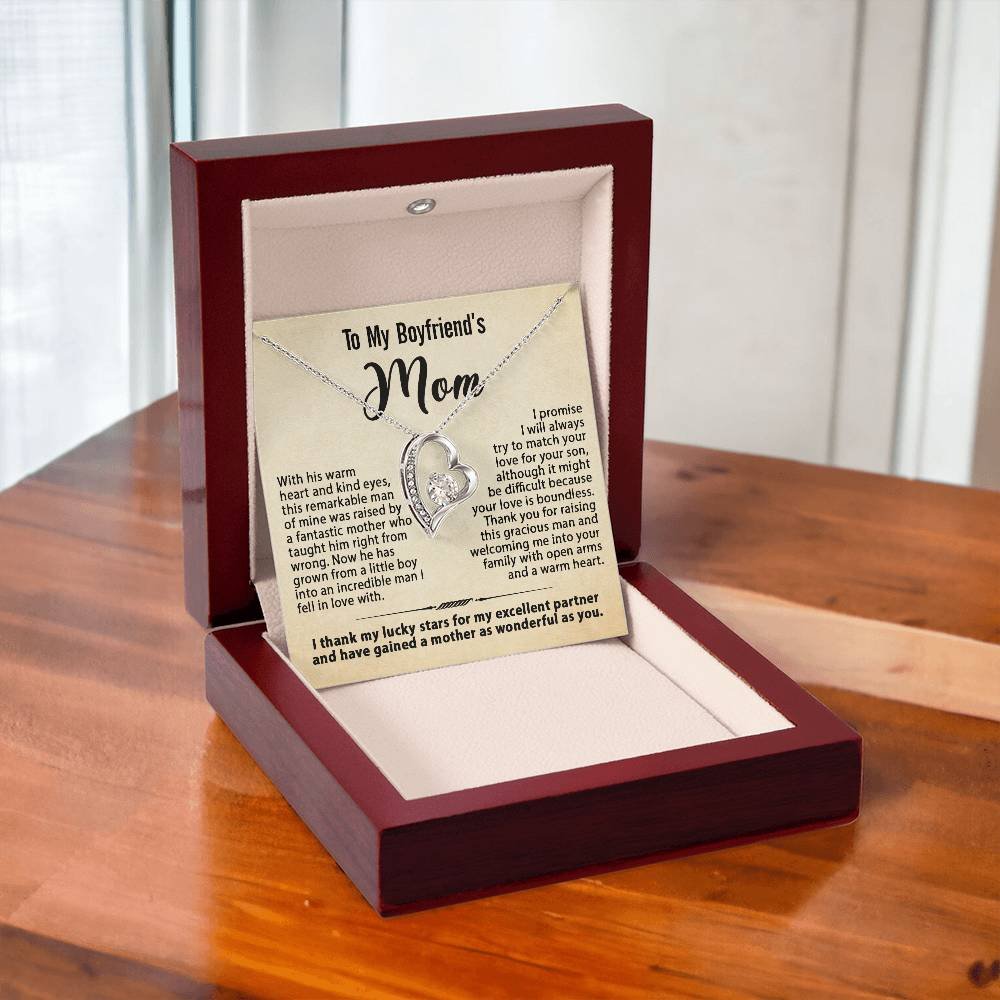 To My Boyfriend's Mom Necklace, Gift for Boyfriend's Mom, Mother's Day Birthday Ideas, Message Card Jewelry Present For BF's Mother #e259 - Image 17