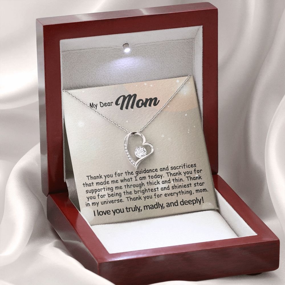 Mom Necklace: To My Mom Presents, Mother's Day Birthday Gift Ideas From Daughter & Son, Poem Message Card Forever Love Pendant Jewelry #e241b - Image 12