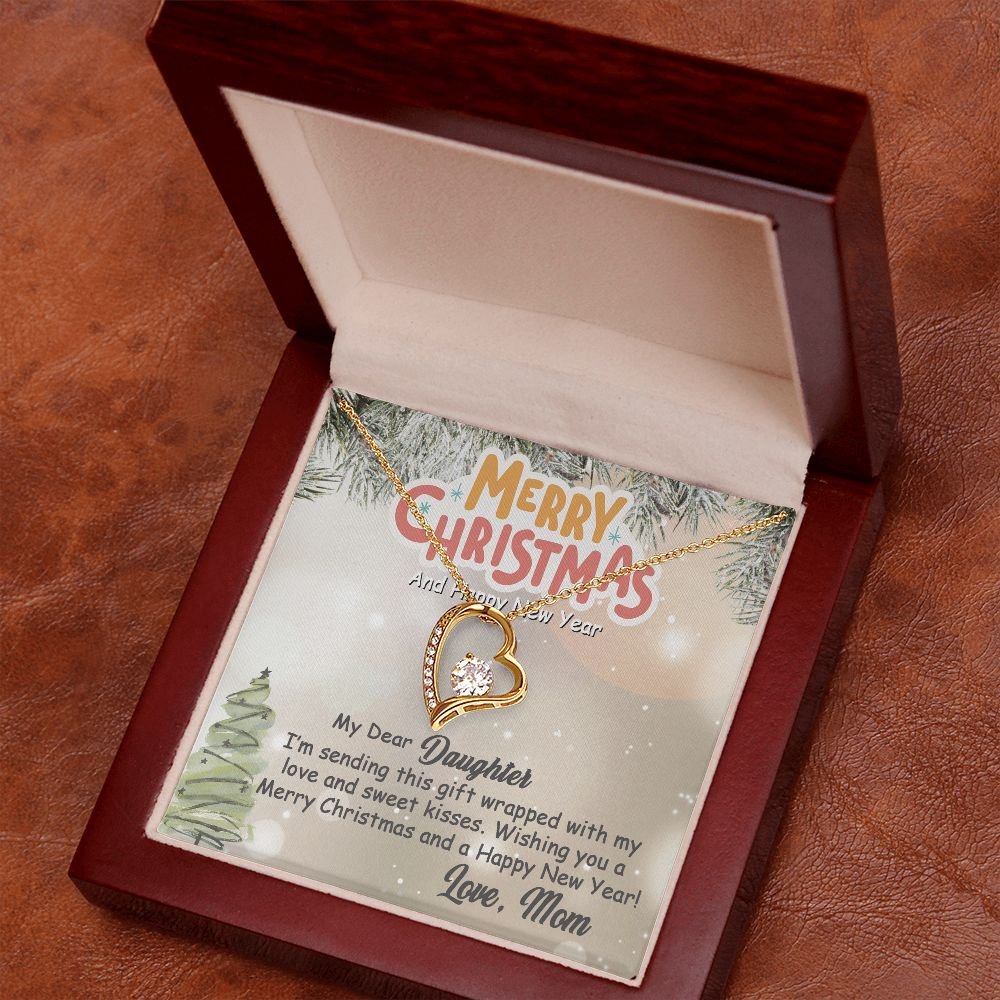 Personalized To My Daughter Forever Love Necklace From Mom- Merry Christmas #e198 - Image 10