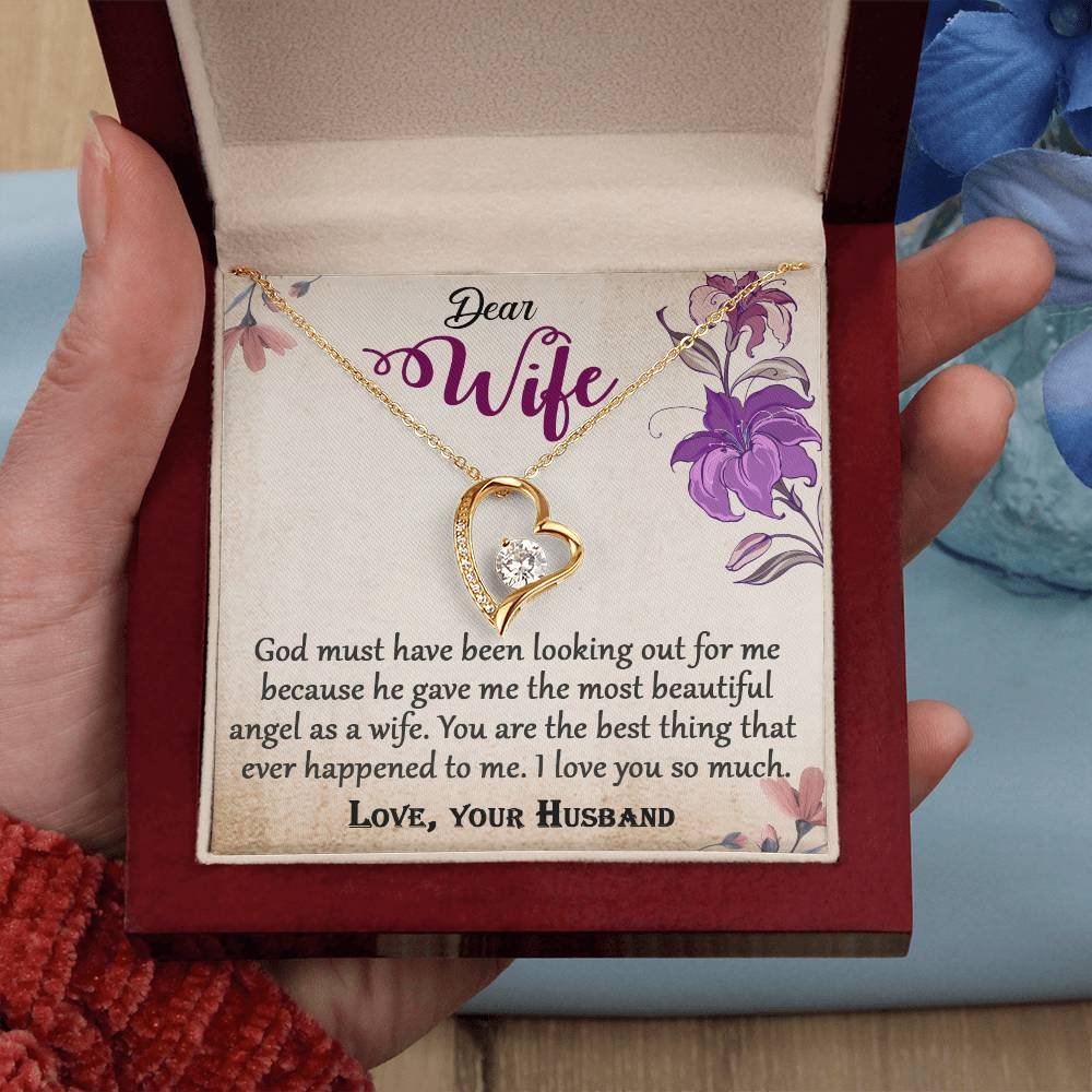 To My Wife Forever Love Necklace Jewelry Gift #e325 - Image 8