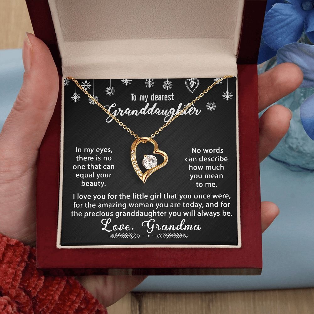 To My Granddaughter Necklace Gift - In my eyes - Forever Love #e169 - Image 8