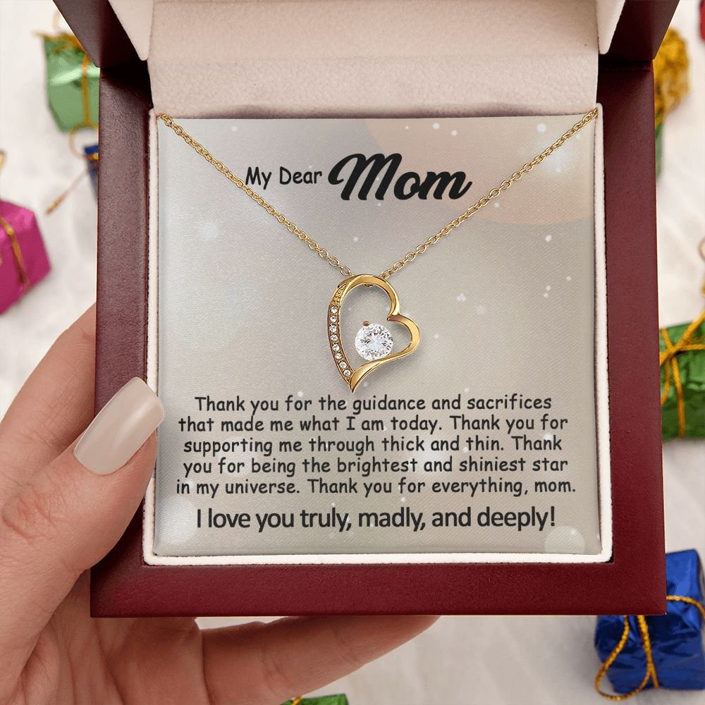 Mom Necklace: To My Mom Presents, Mother's Day Birthday Gift Ideas From Daughter & Son, Poem Message Card Forever Love Pendant Jewelry #e241b - Image 14