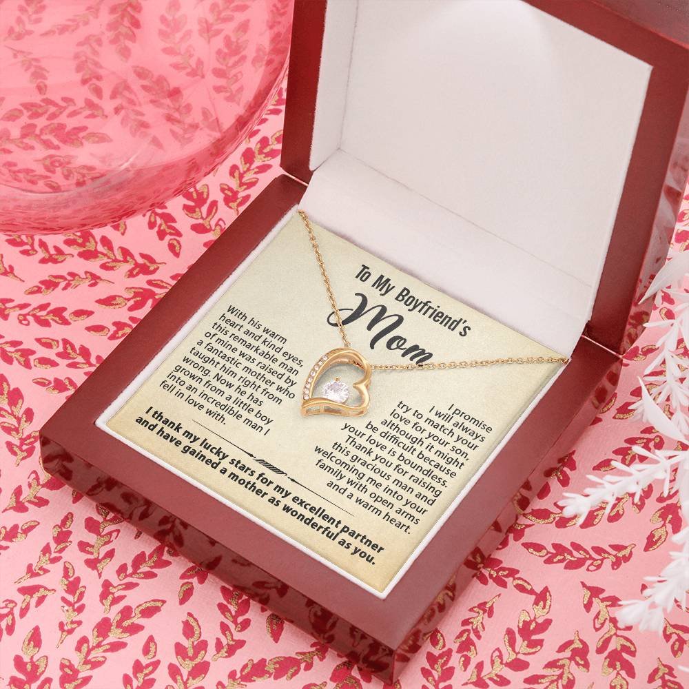 To My Boyfriend's Mom Necklace, Gift for Boyfriend's Mom, Mother's Day Birthday Ideas, Message Card Jewelry Present For BF's Mother #e259 - Image 19