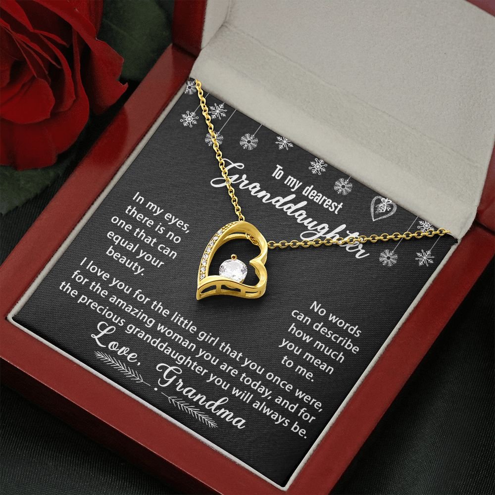 To My Granddaughter Necklace Gift - In my eyes - Forever Love #e169 - Image 9