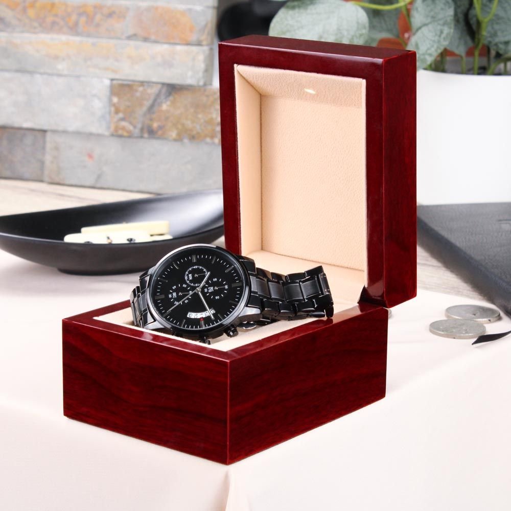Personalized Engraved Watch Gift for Men - Chronograph Watch #e85 - Image 9