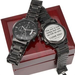 Personalized Boyfriend Chronograph Watch Gift - The sun is hot - #e186