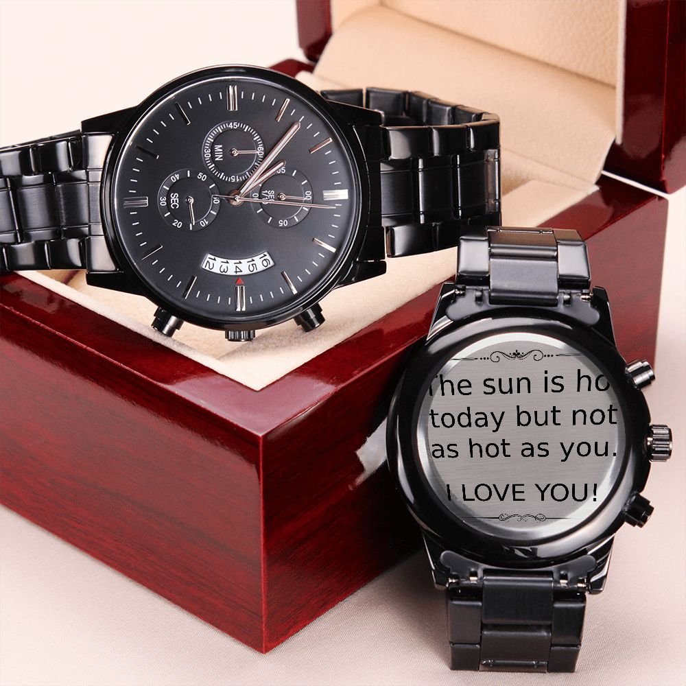 Personalized Boyfriend Chronograph Watch Gift - The sun is hot - #e186 - Image 12