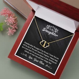 To My Daughter Gift From Mom Solid God & Real Diamond Necklace - The most beautiful chapters - Everlasting Love #e140
