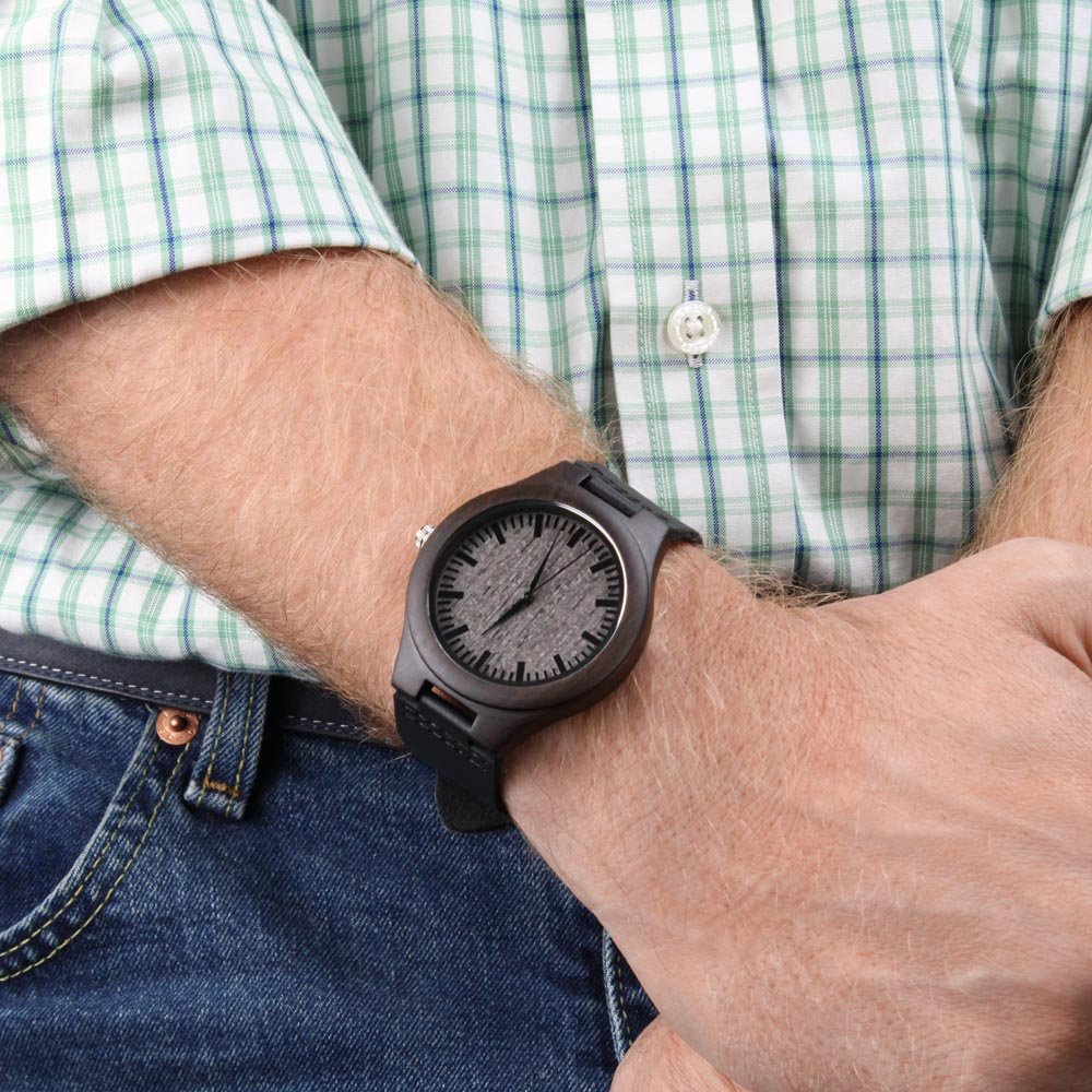 The Best Gift For Dad: Personalized Engraved Wood Watch To My Dad Gift on Birthday, Father’s Day, Wedding, Christmas, Custom Message Sandalwood Present For Men.