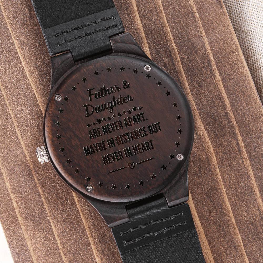 The Best Gift For Dad: Personalized Engraved Wood Watch To My Dad Gift on Birthday, Father’s Day, Wedding, Christmas, Custom Message Sandalwood Present For Men.
