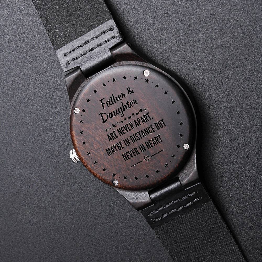 The Best Gift For Dad: Personalized Engraved Wood Watch To My Dad Gift on Birthday, Father’s Day, Wedding, Christmas, Custom Message Sandalwood Present For Men.