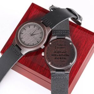 The Best Gift For Dad: Personalized Engraved Wood Watch To My Dad Gift on Birthday, Father’s Day, Wedding, Christmas, Custom Message Sandalwood Present For Men.