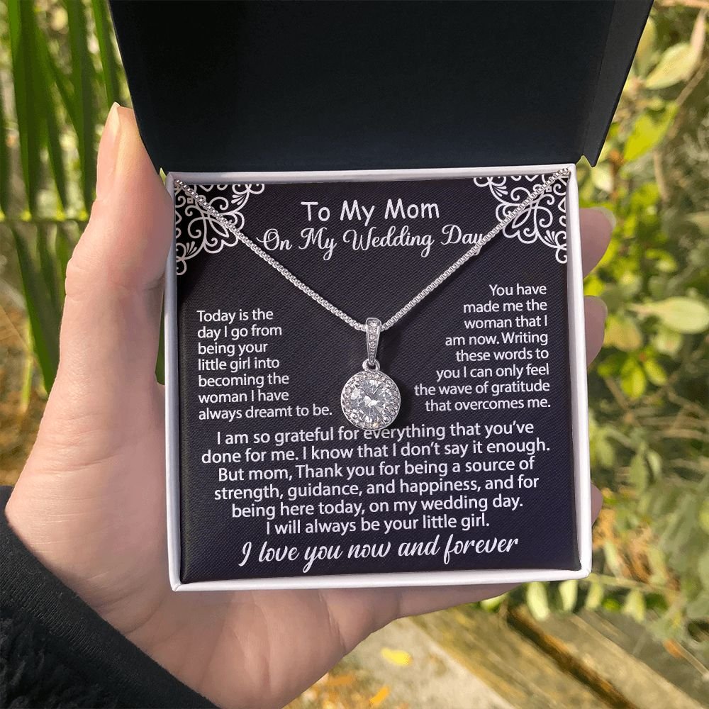 To My Mom Gift On My Wedding Day - I am so grateful - Eternal Hope Necklace #e151 - Image 9