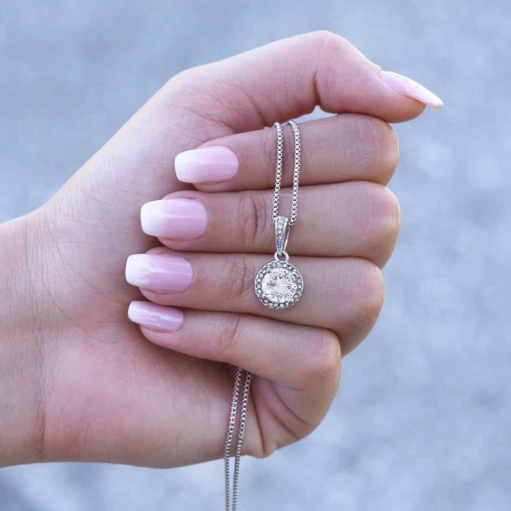 To My Mom Gift On My Wedding Day - I am so grateful - Eternal Hope Necklace #e151 - Image 16