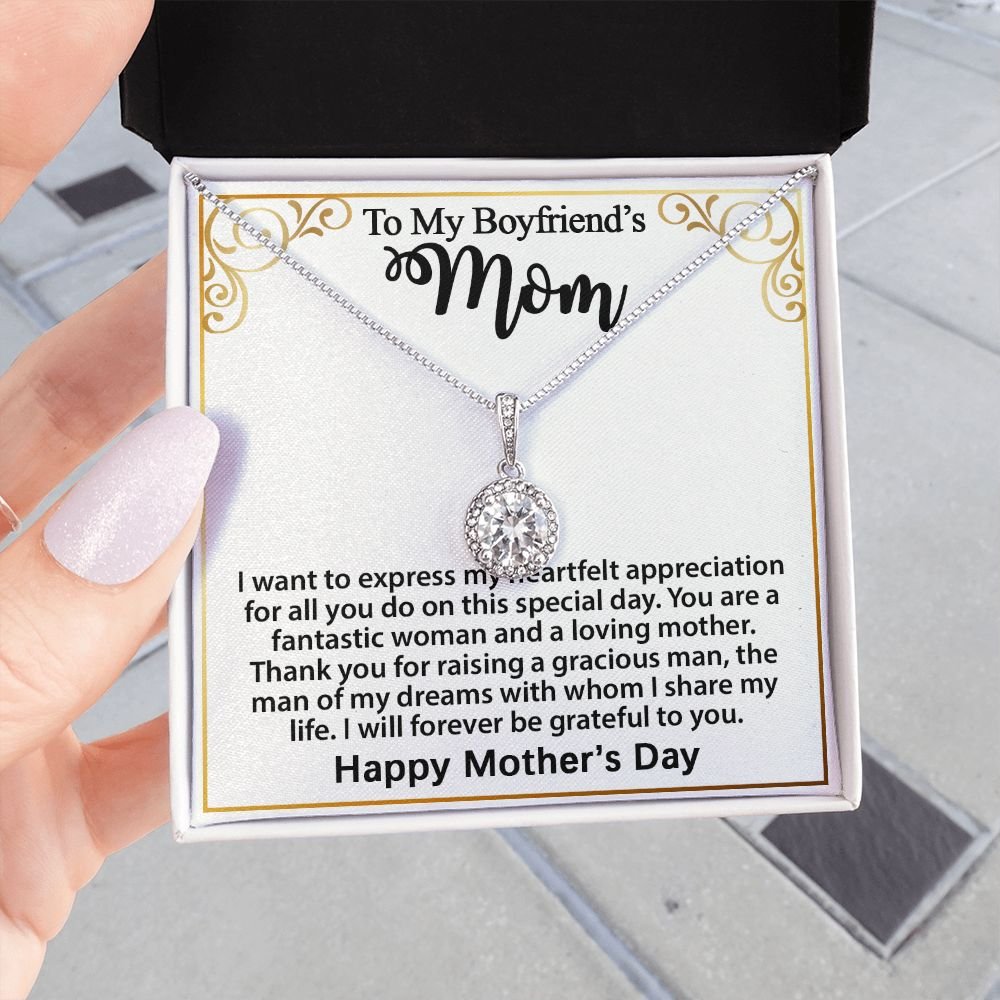 Gifts for Boyfriend's Mom, To My Boyfriends Mom Necklace Gifts, Mother's Day Gift Birthday Christmas Ideas For BF's Mom, Eternal Hope Pendants #e273 - Image 8