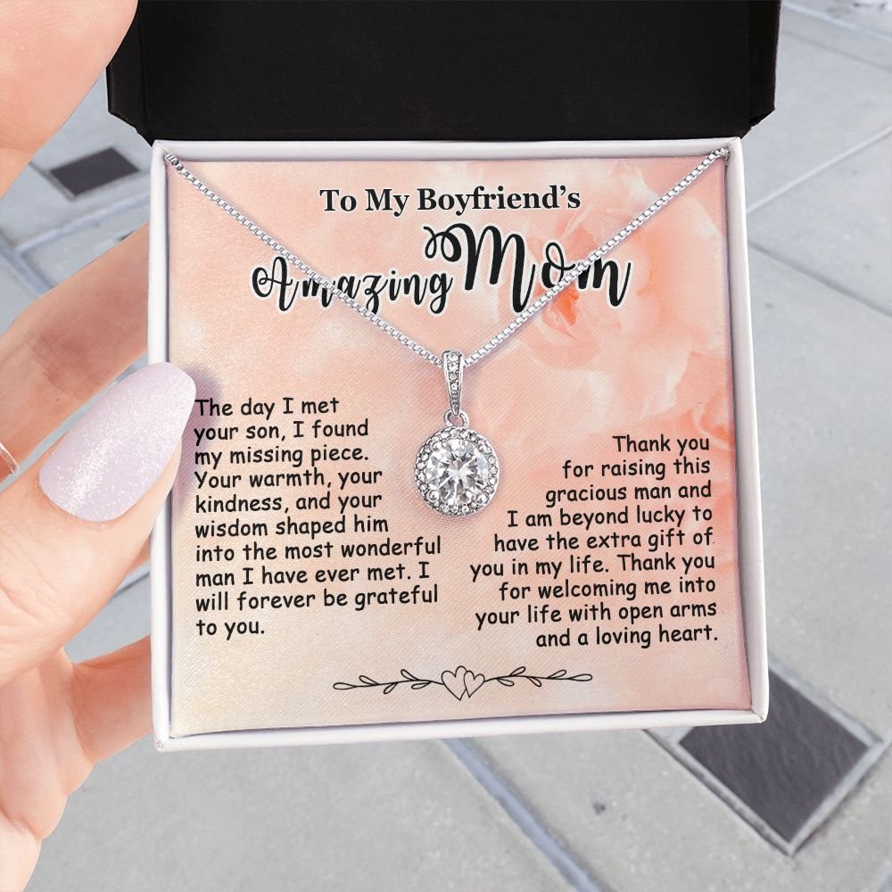 Gifts for Boyfriend's Mom, To My Boyfriends Mom Necklace Gifts, Mother's Day Gift Birthday Christmas Ideas For BF's Mom, Eternal Hope Pendants #e267 - Image 8