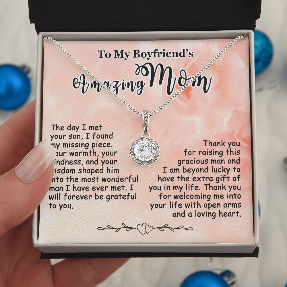 Gifts for Boyfriend's Mom, To My Boyfriends Mom Necklace Gifts, Mother's Day Gift Birthday Christmas Ideas For BF's Mom, Eternal Hope Pendants #e267 - Image 2