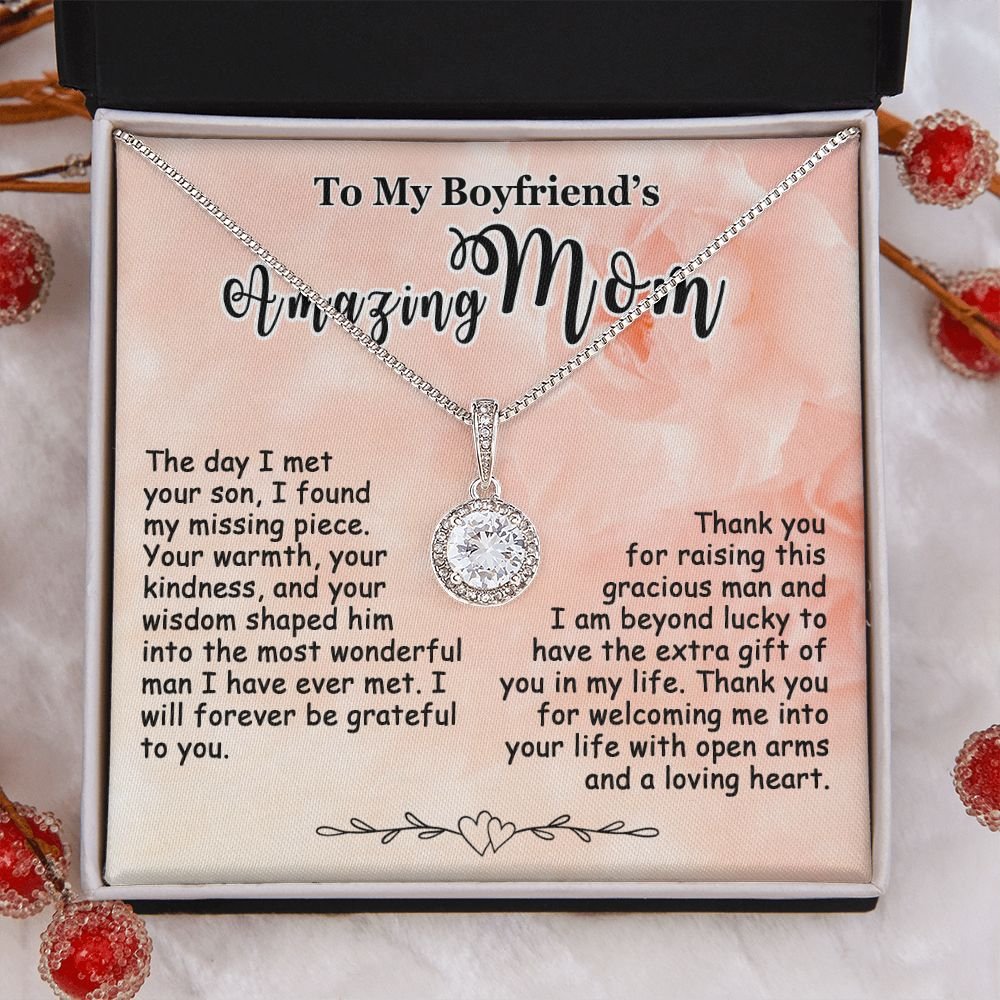 Gifts for Boyfriend's Mom, To My Boyfriends Mom Necklace Gifts, Mother's Day Gift Birthday Christmas Ideas For BF's Mom, Eternal Hope Pendants #e267 - Image 9