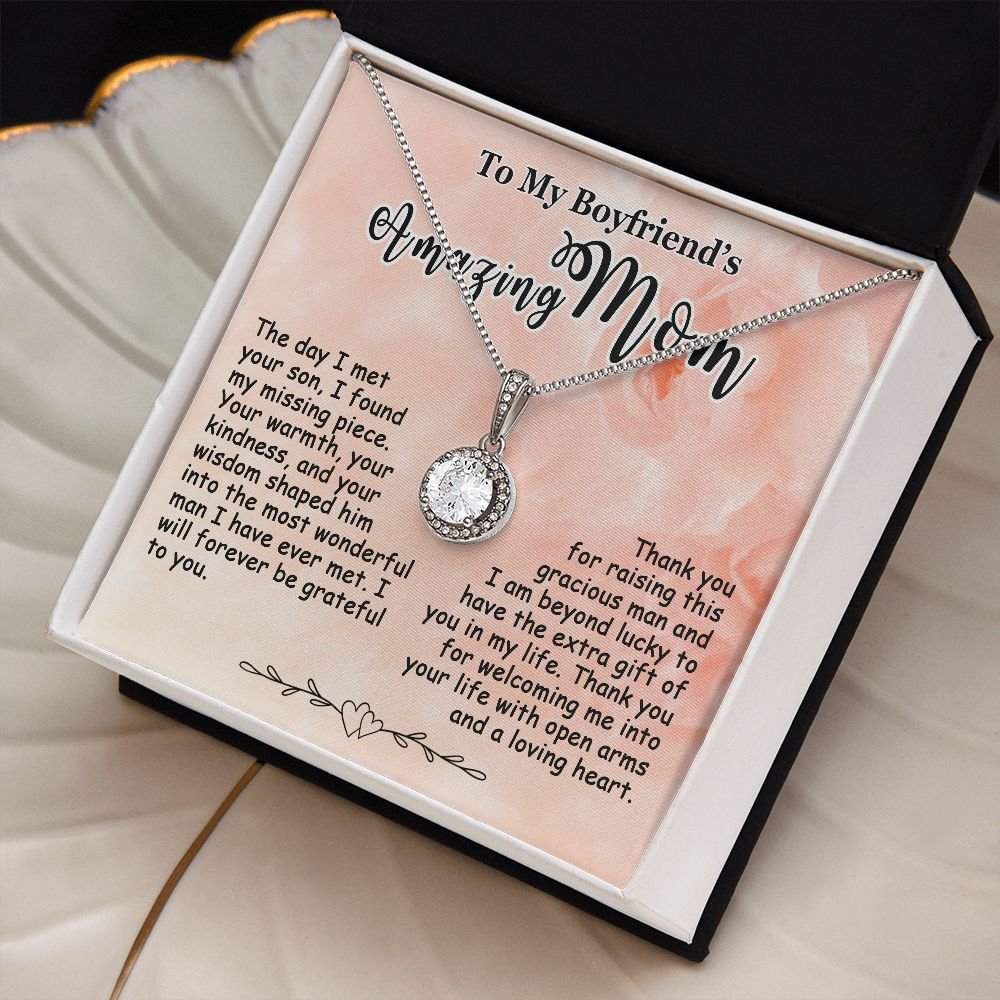 Gifts for Boyfriend's Mom, To My Boyfriends Mom Necklace Gifts, Mother's Day Gift Birthday Christmas Ideas For BF's Mom, Eternal Hope Pendants #e267 - Image 3