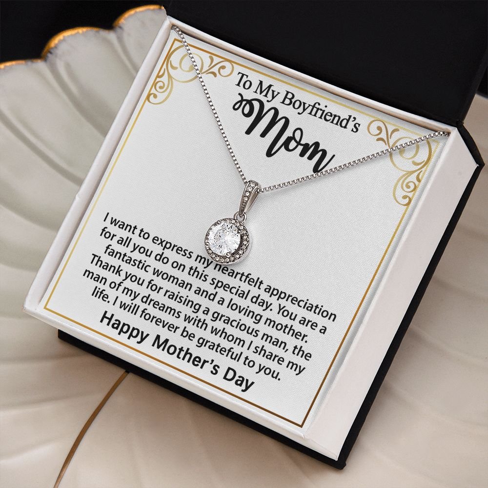 Gifts for Boyfriend's Mom, To My Boyfriends Mom Necklace Gifts, Mother's Day Gift Birthday Christmas Ideas For BF's Mom, Eternal Hope Pendants #e273 - Image 3