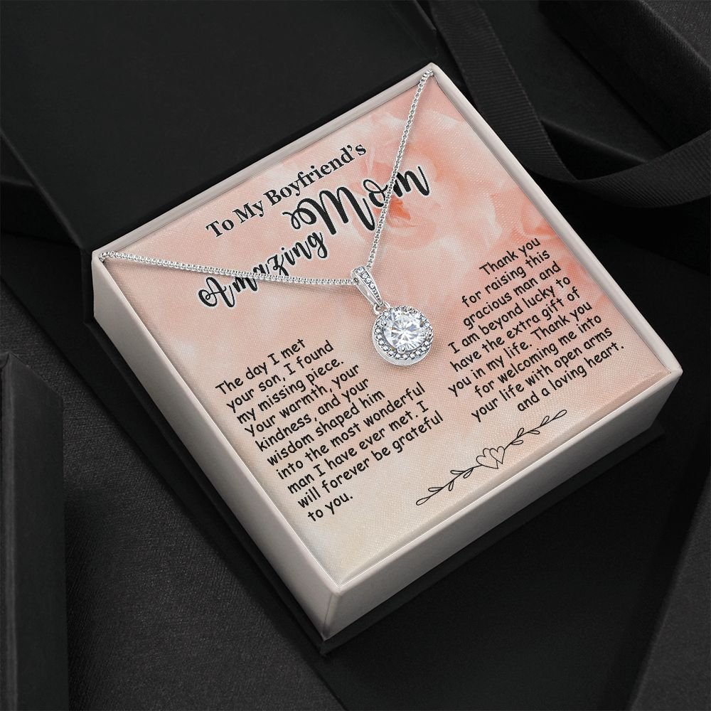 Gifts for Boyfriend's Mom, To My Boyfriends Mom Necklace Gifts, Mother's Day Gift Birthday Christmas Ideas For BF's Mom, Eternal Hope Pendants #e267 - Image 4