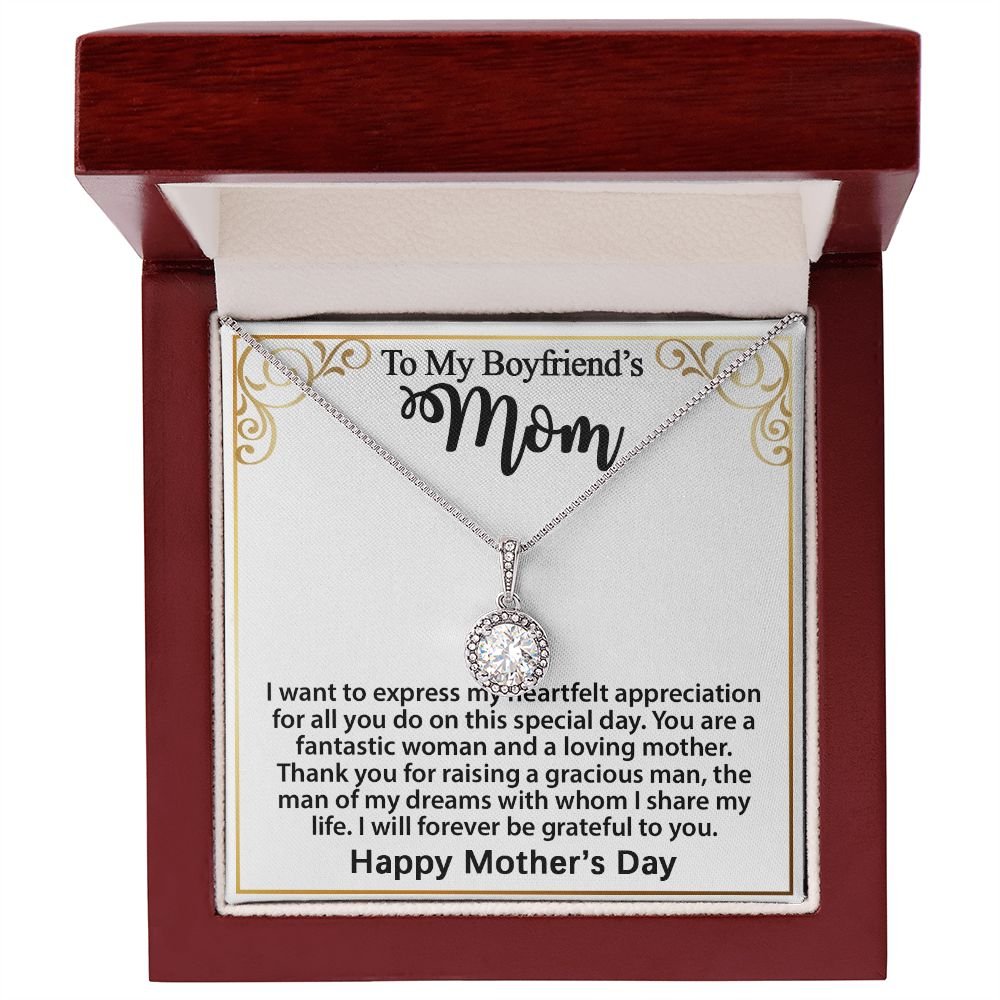 Gifts for Boyfriend's Mom, To My Boyfriends Mom Necklace Gifts, Mother's Day Gift Birthday Christmas Ideas For BF's Mom, Eternal Hope Pendants #e273 - Image 5