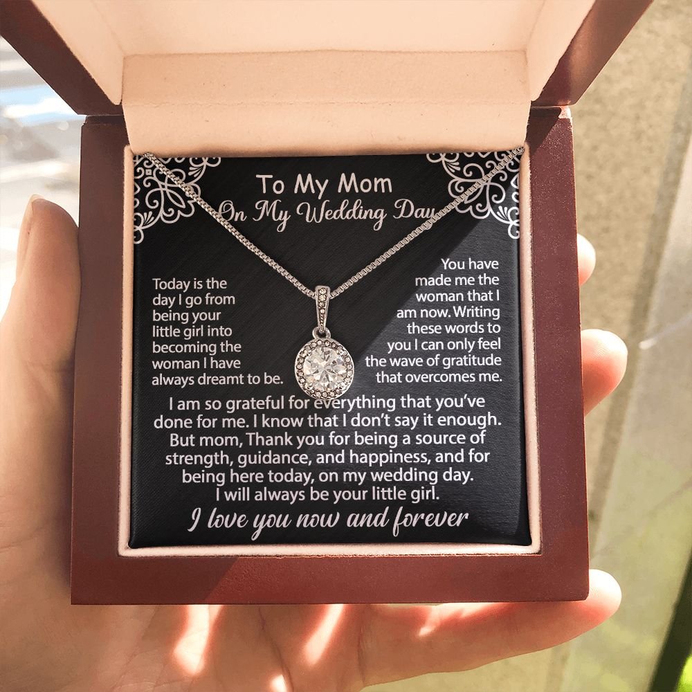 To My Mom Gift On My Wedding Day - I am so grateful - Eternal Hope Necklace #e151 - Image 6