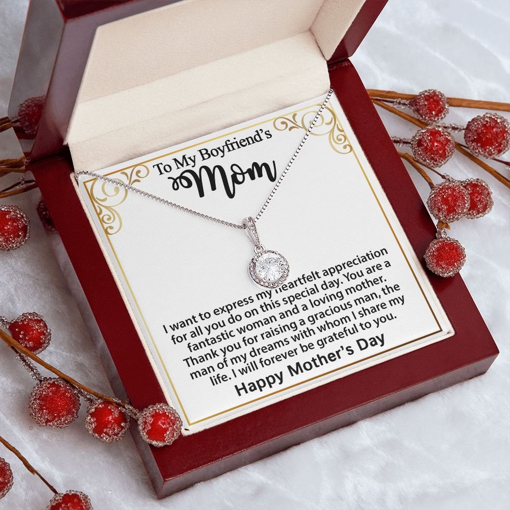 Gifts for Boyfriend's Mom, To My Boyfriends Mom Necklace Gifts, Mother's Day Gift Birthday Christmas Ideas For BF's Mom, Eternal Hope Pendants #e273 - Image 7