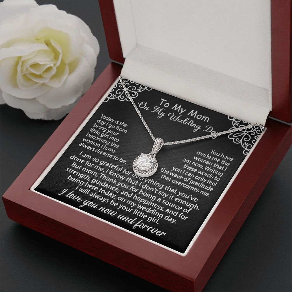 To My Mom Gift On My Wedding Day - I am so grateful - Eternal Hope Necklace #e151 - Image 7