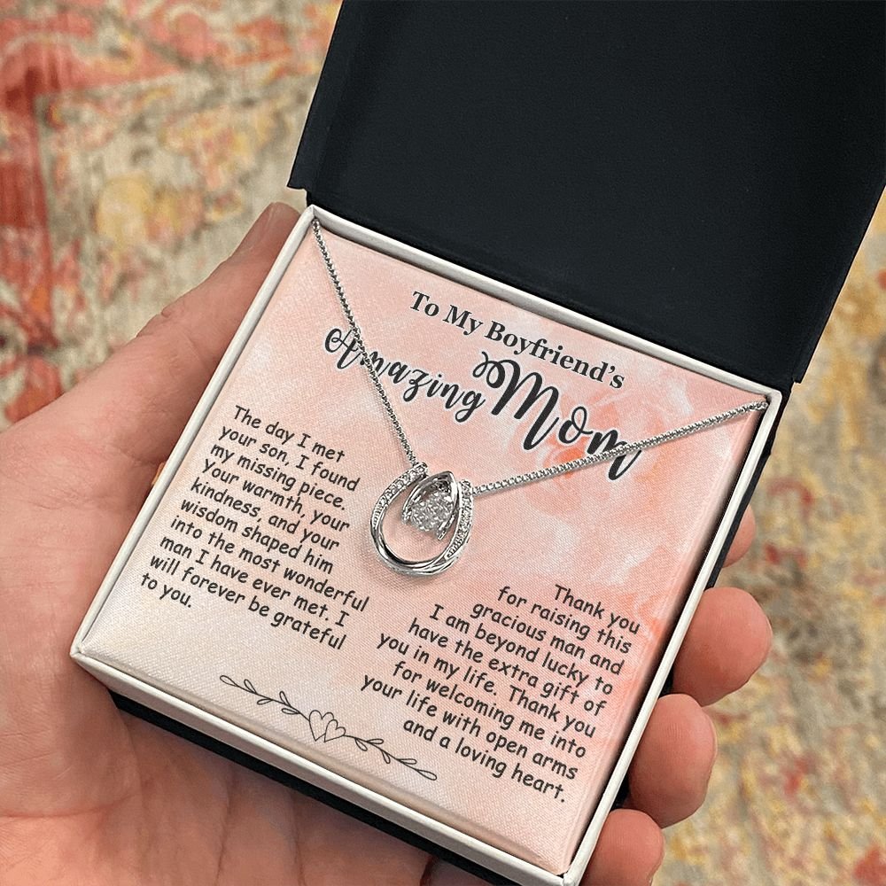 Gifts for Boyfriend's Mom, To My Boyfriends Mom Necklace Gifts, Mother's Day Gift Birthday Christmas Ideas For BF's Mom, Lucky In Love Pendants #e266 - Image 8