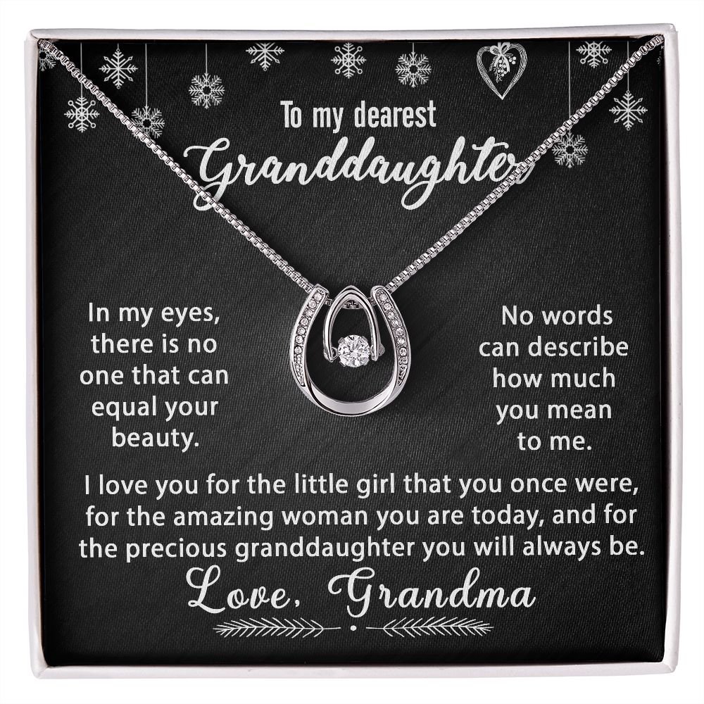 To My Granddaughter Necklace Gift - In my eyes - Lucky In Love #e170 - Image 4
