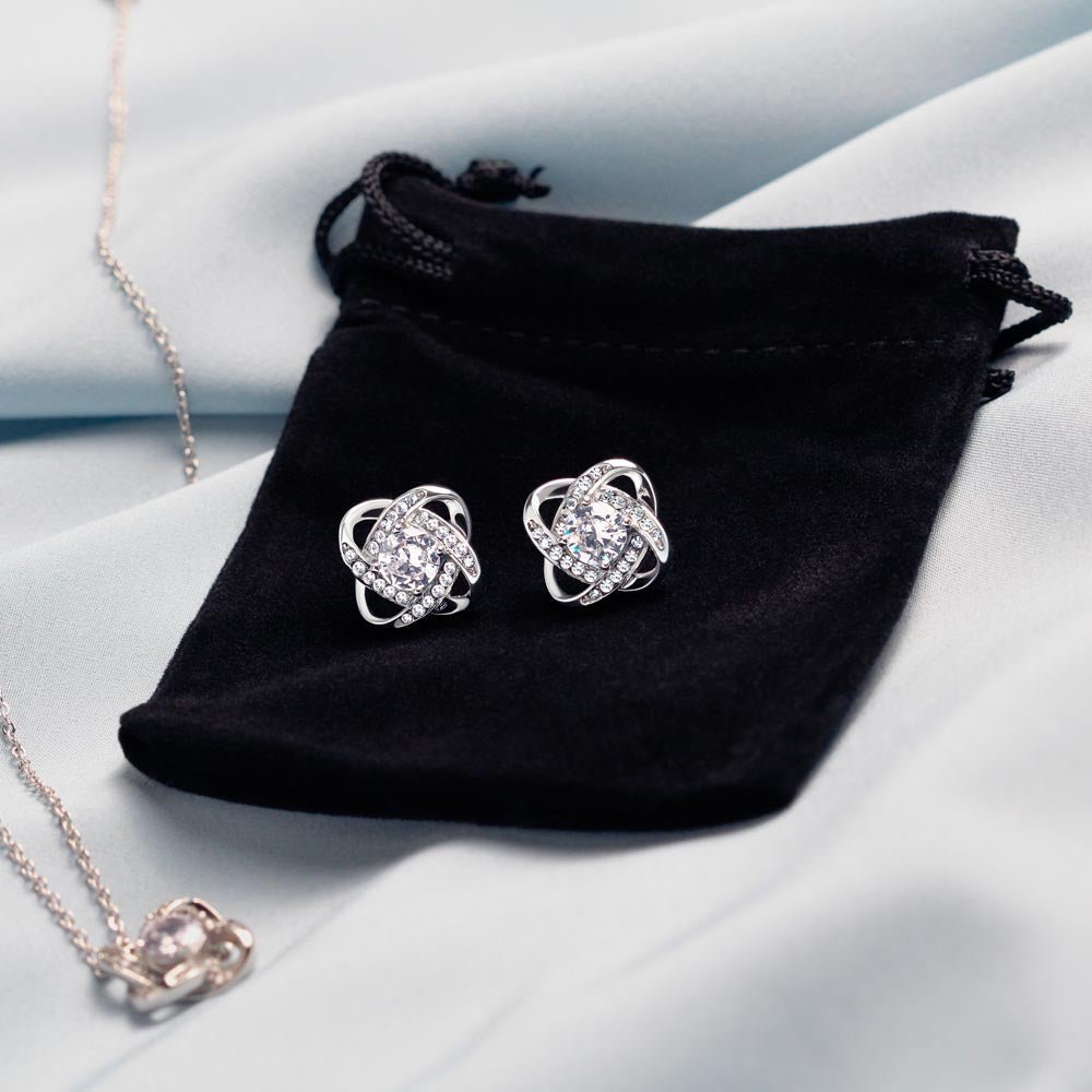 Personalized To My Wife Love Knot Necklace & Earrings Set - Merry Christmas #e193 - Image 11